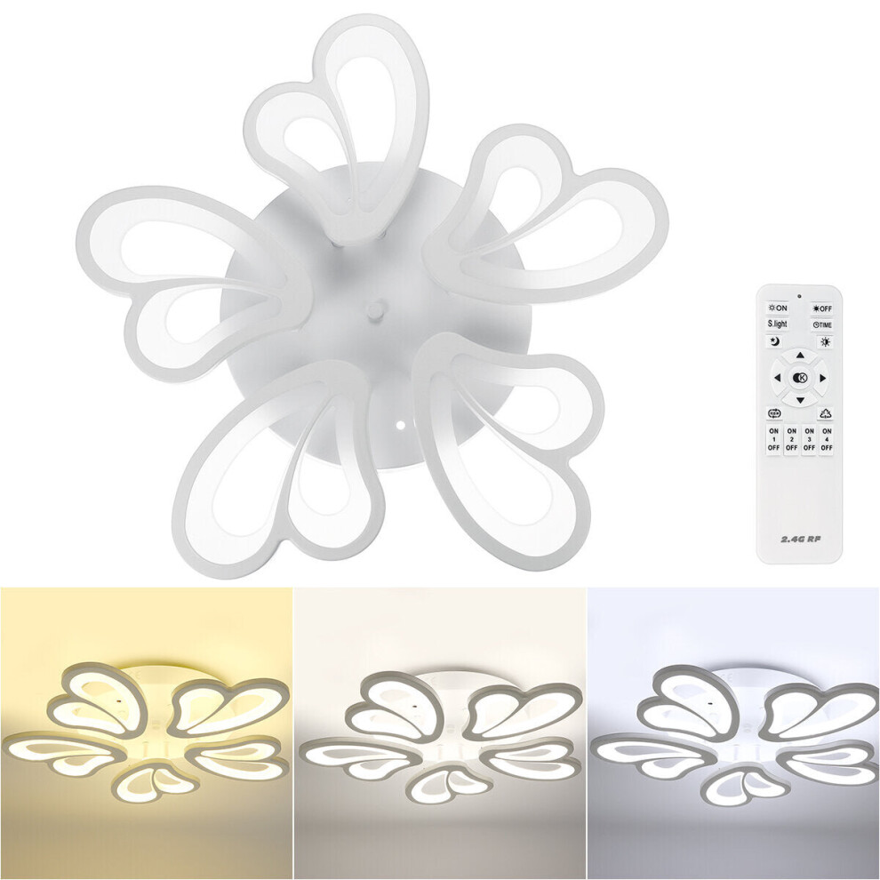 (Stepless dimming with remote control) 5 Heads Modern Ceiling Lamp+Remote Control AC 110-220V Living Room Bedroom Study Light