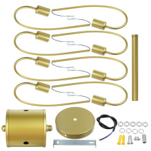 (Gold - 8 Heads) Modern Minimalist Chandeliers New Led Ceiling Lamp Creative Smart Bedroom Room Lamp