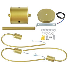 (Gold - 3 Heads) Modern Minimalist Chandeliers New Led Ceiling Lamp Creative Smart Bedroom Room Lamp