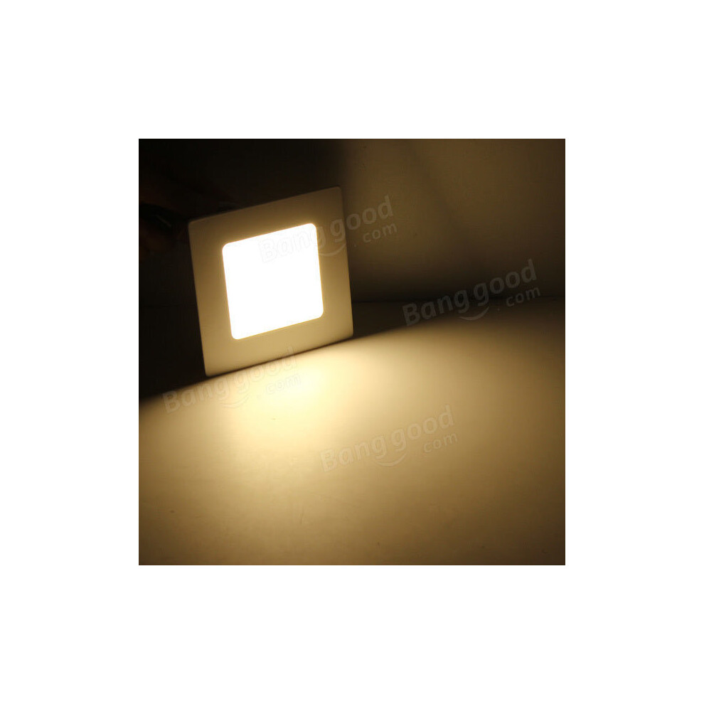 (Warm White) Dimmable 6W Square Ultra Thin Ceiling Energy-Saving LED Panel Light