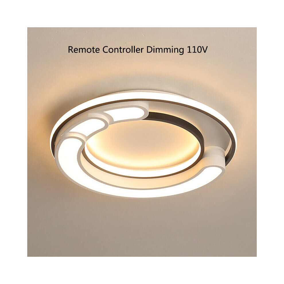 (Remote Controller Dimming 110V) 32W Modern LED Ceiling Light Geometric Round Living Bedroom Ceiling Lighting