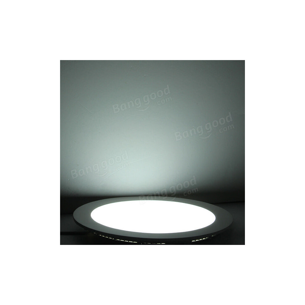 (White) 18W Round Ceiling Ultra Thin Panel LED Lamp Down Light Light 85-265V