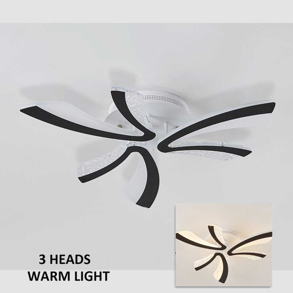 (3 heads-warm light) 24/40W 85V-265V LED Ceiling Light Pendant Lamp Dimmable Remote Hallway Living Room Fixture Decor