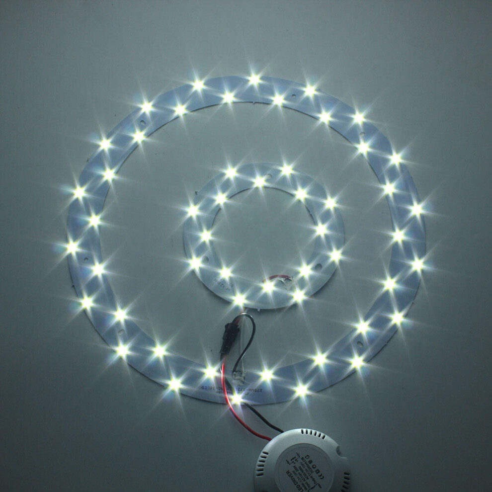 (White) 25W 5730 SMD LED Double Panel Circles Annular Ceiling Light Fixtures Board Lamp