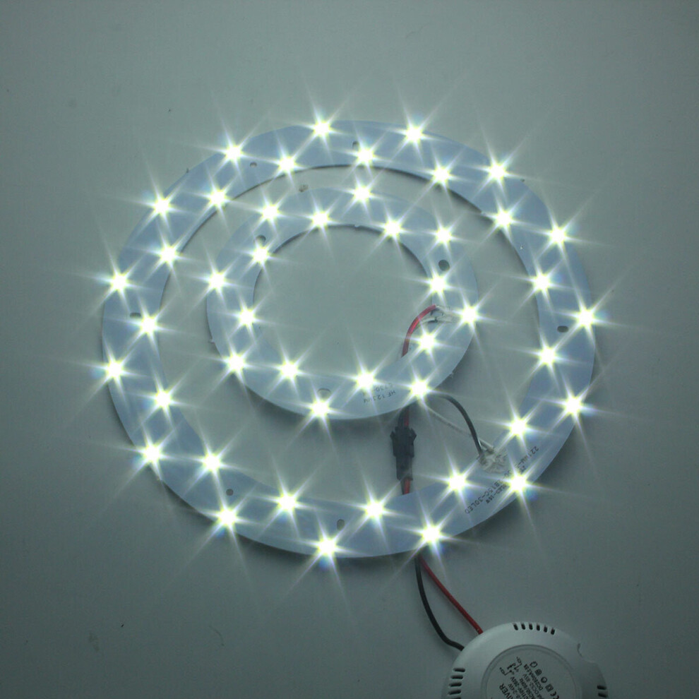 (White) 23W 5730 SMD LED Double Panel Circle Annular Ceiling Light Fixtures Board Lamp