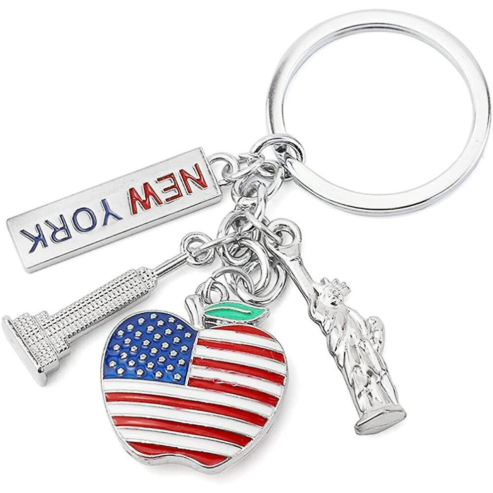 New York Keychain Statue Of Liberty I Love New York Souvenir Keyring
