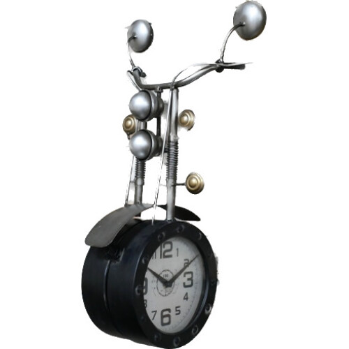 Double Faced Motorbike Style Wall Clock | Biker Unusual Gift