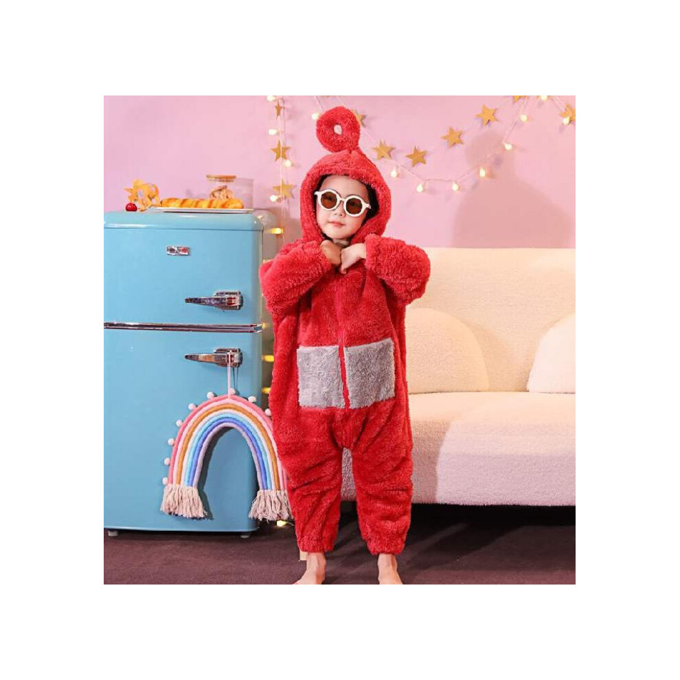 (85cm-105cm, Po) Anime Teletubbies Costume Kids Christmas Pajamas Pyjamas Sleepwear Jumpsuit