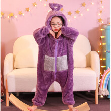 (85cm-105cm, Tinky Winky) Anime Teletubbies Costume Kids Christmas Pajamas Pyjamas Sleepwear Jumpsuit