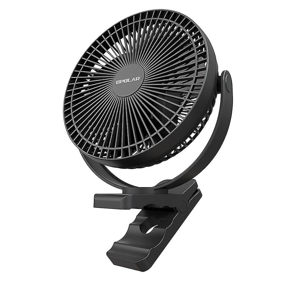 Opolar Portable Fan 10000mah Rechargeable Usb Desk Fan Small Mini Quiet Desktop Fan Compatible Office Home Bedroom,strong Airflow,black