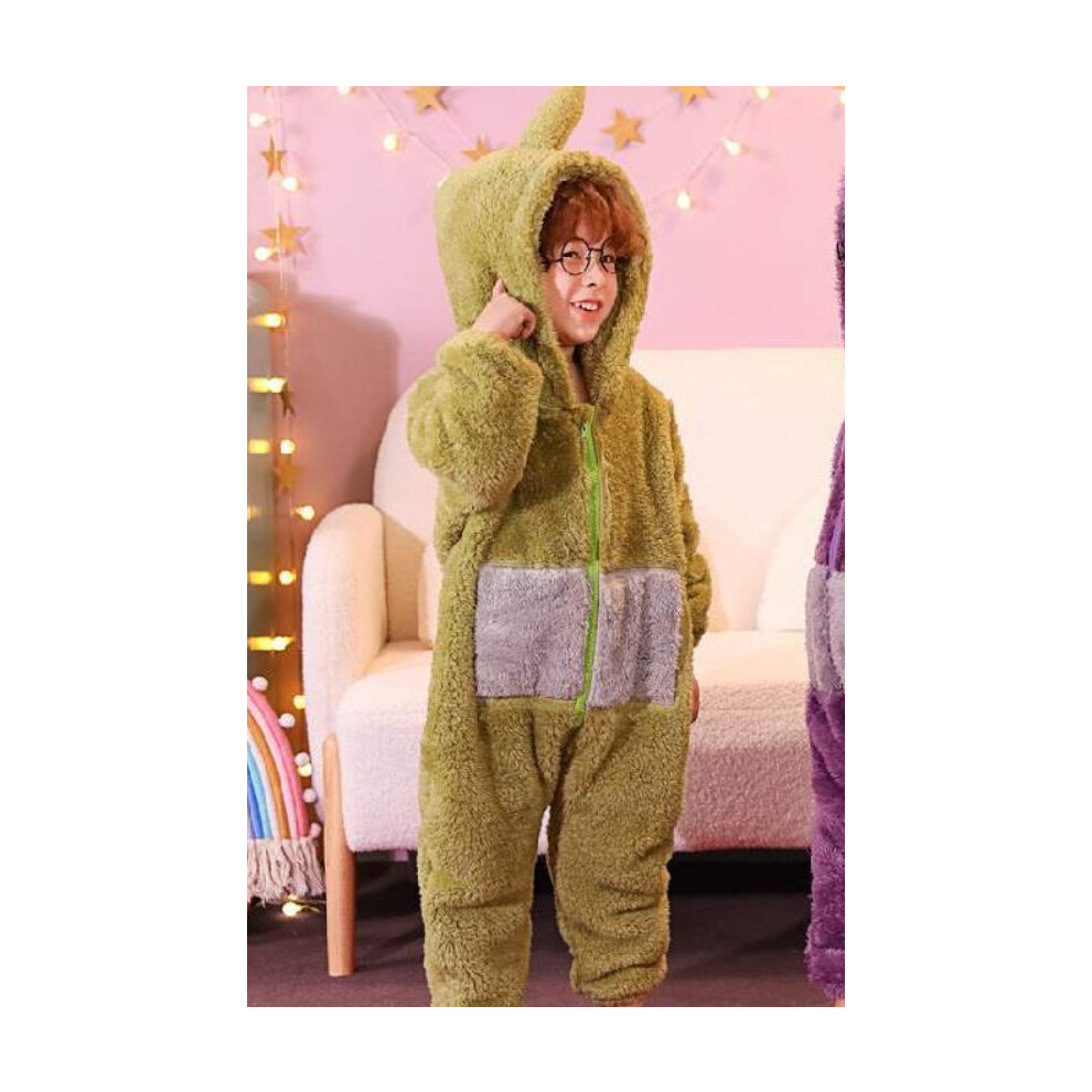 (140cm-150cm, Dipsy) Anime Teletubbies Costume Kids Christmas Pajamas Pyjamas Sleepwear Jumpsuit