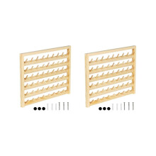 2pack 54 Spools Wooden Thread Holder,thread Racks,wall Mount Thread Storage Organizer For Sewing,braiding And Embroidery
