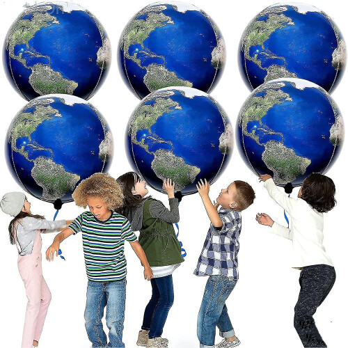 22 Inch Globe Balloons 6pcs,travel Theme Party Decorations Map Balloon 2