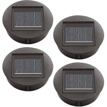 4 Pieces Replacement Solar Lights With Led Bulbs, Solar Top Lights Replacement, Led Solar Panel Lantern Cover For Outdoor Hanging Garden Lantern
