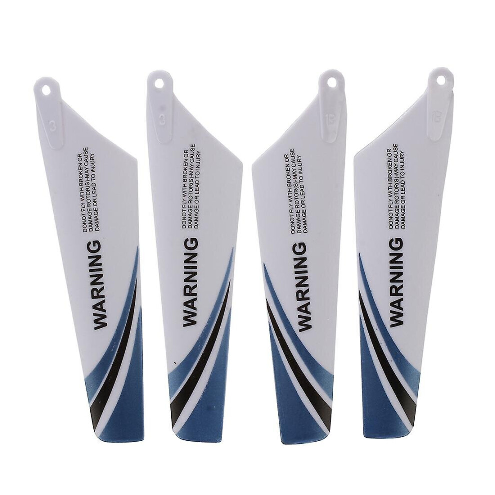 4pcs Spare Blades For Helicopter Rotor Rc S107, Blue