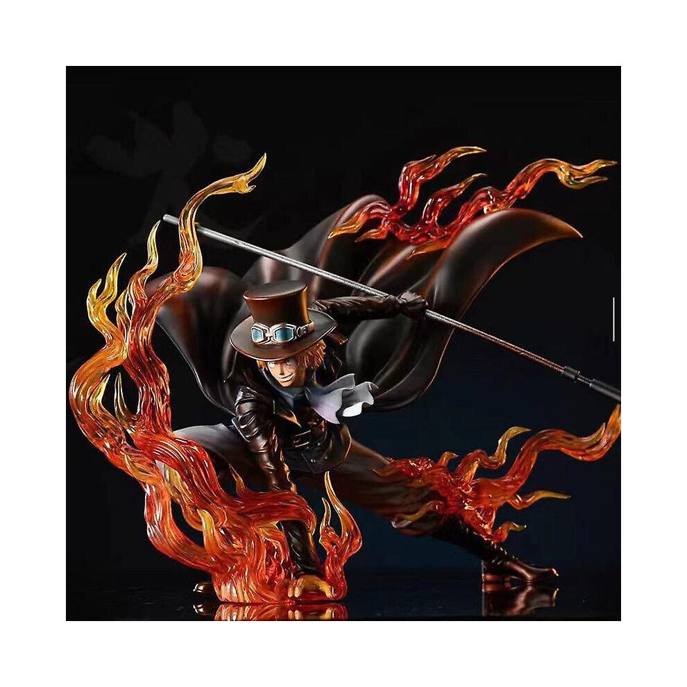 24cm One Piece Sabo Figure Iu Fire Fist Sabo Anime Figures Revolutionary Army Action Figures Pvc Collection Model Toys Gifts
