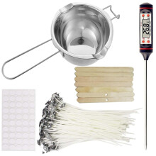 Candle Making Kit,candle Melting Pot,candle Wicks,wick Stickers, Candle Wicks Holder,thermometer An