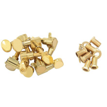 6 Guitar Tuning Pegs Verrouillage Touches Guitar Strings Button 3l 3r Gold