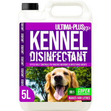 ULTIMA-PLUS XP Kennel Kleen Disinfectant Cleaner Sanitiser Deodoriser Concentrated use in Kennels Catteries Hatches and More Lavender Fragrance 5 L
