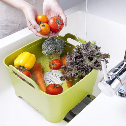Wash And Drain Washing Up Bowl - Green 1