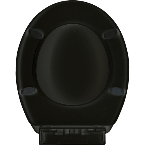 Ram® Black Soft Close Toilet Seat with Adjustable Hinges LOO Toilet Seat Quick Release Easy