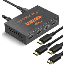 New,suitable Hdmi Splitter 1 In 4 Out 4 Way Hdmi Distribution Supports 3d 4k 1080p Hdmi Splitte 1x4 Hdmi Splitter