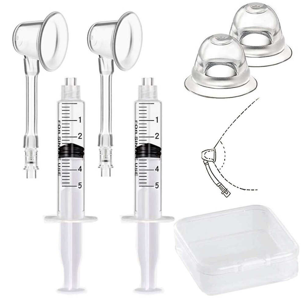 Inverted Nipple Puller 2 Pc Nipple Aspirator Corrector Women Nipple Suckers For Flat Nipples
