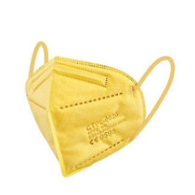 20pcs Ffp2/kn95 Mask, 5 Layer Protection Ffp2 Mask Disposable Adult Mask Adult Yellow