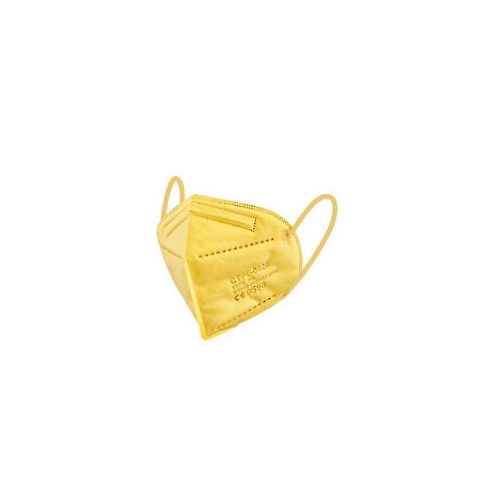 20Pcs Ffp2/Kn95 Mask, 5 Layer Protection Ffp2 Mask Disposable Adult Mask Adult Yellow