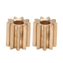 2pcs Motor Pinion Gear Brass Replacement For Duplo Intelli Lok Module 0.4 9 Teeth - Refurbished
