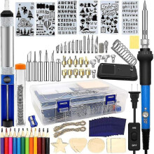 Wood Burning Kit 95pcs,  Soldering Pyrography Pen With Adjustable On-off Switch Control Temperature Wood Burning Tool For Embossing/carving/soldering