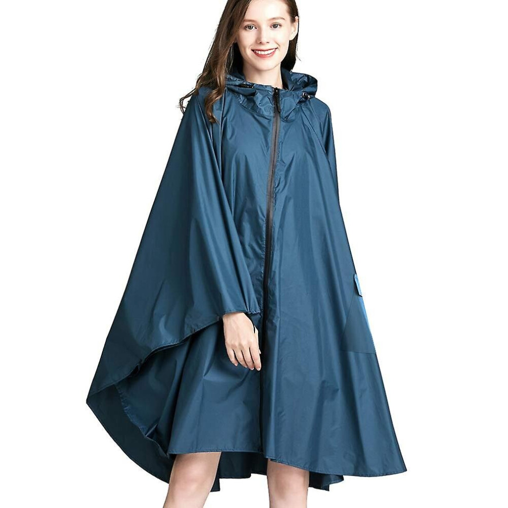 New,suitable Lightweight Waterproof  Rain  Poncho Reusable Ripstop Breathable Raincoat With Hood For Outdoor Activi