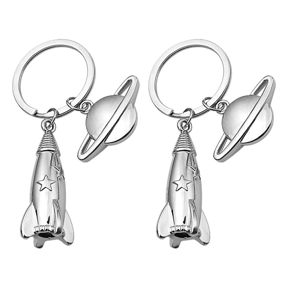 2Pcs Astronaut Keychain Rocket Spaceship Key Chain Spacemen Keyring Creative Space Keychain Birthday Party Not,Specified