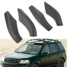 4pcs Car Roof Rack Cover Rail End Shell Cap For For Land Rover Freelander 2 2006 2007 2008 2009 2010 2011 2012 2013 2014