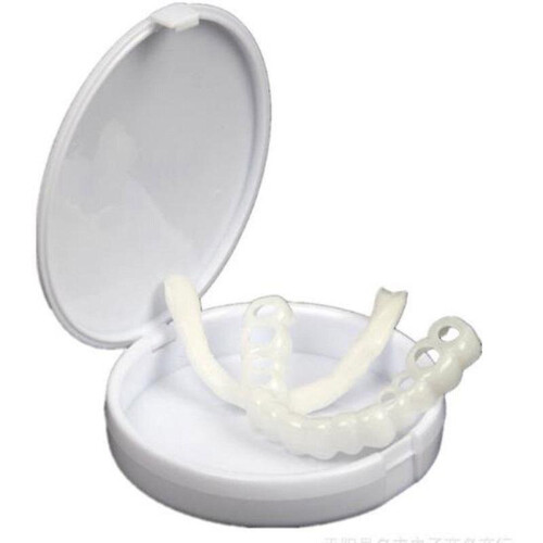 2-pack Snap-on Dentures Denture Veneers Denture Braces Plus Denture Cases 2