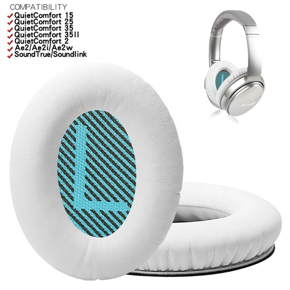 (White) Ear Pads Cushion For Bose Quiet Qc15 Qc25 Qc35 Headphone