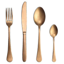 (3093 antique copper) Classic Elegant Resin Rivets Handle Style Stainless Steel Western Cutlery 4 In 1 Set Delicate Utensils Dinnerware For Home C