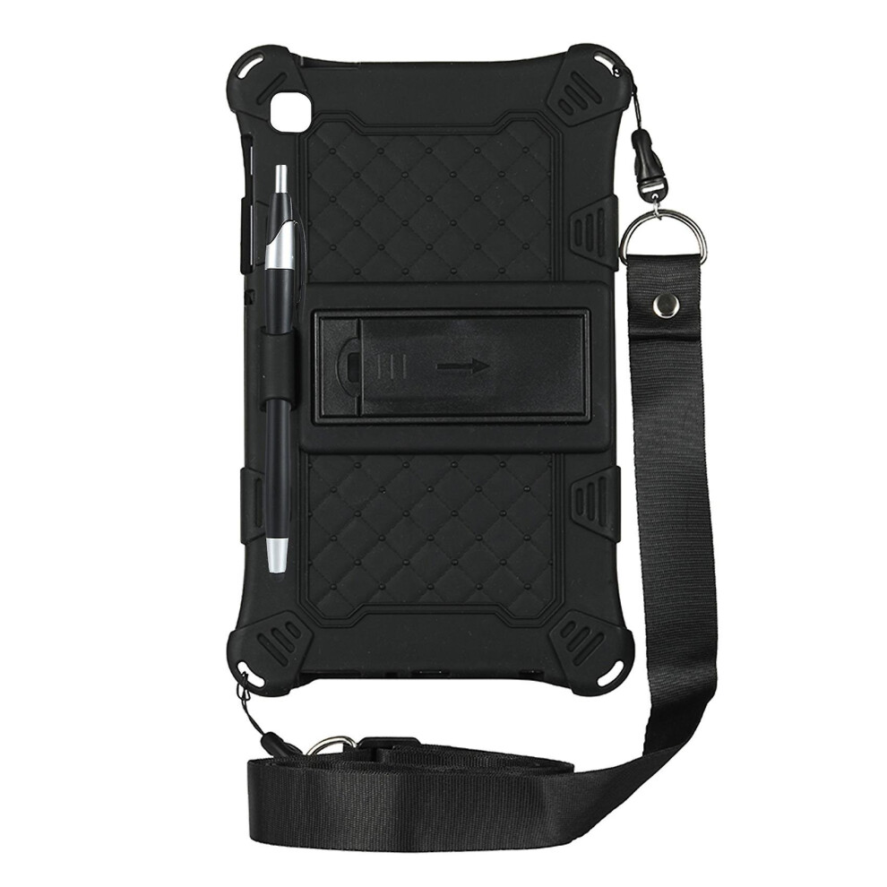 Silicone Case Tab A7 Lite 8.7 Inch 2021 T220 T225 Tablet Case Tablet Stand With Pen And Strap ,blac