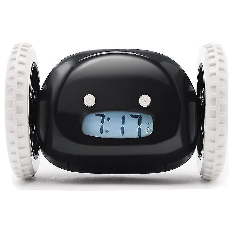 Extra Loud Alarm Clock On Wheels Designed For Heavy Sleepers, Ensures