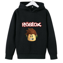 (Black, 9-10 Years) 7-14 Years Kids Teens Boys Girls Roblox Hoodie Long Sleeve Sweatshirts Hooded Pullover Sports Tops Gifts