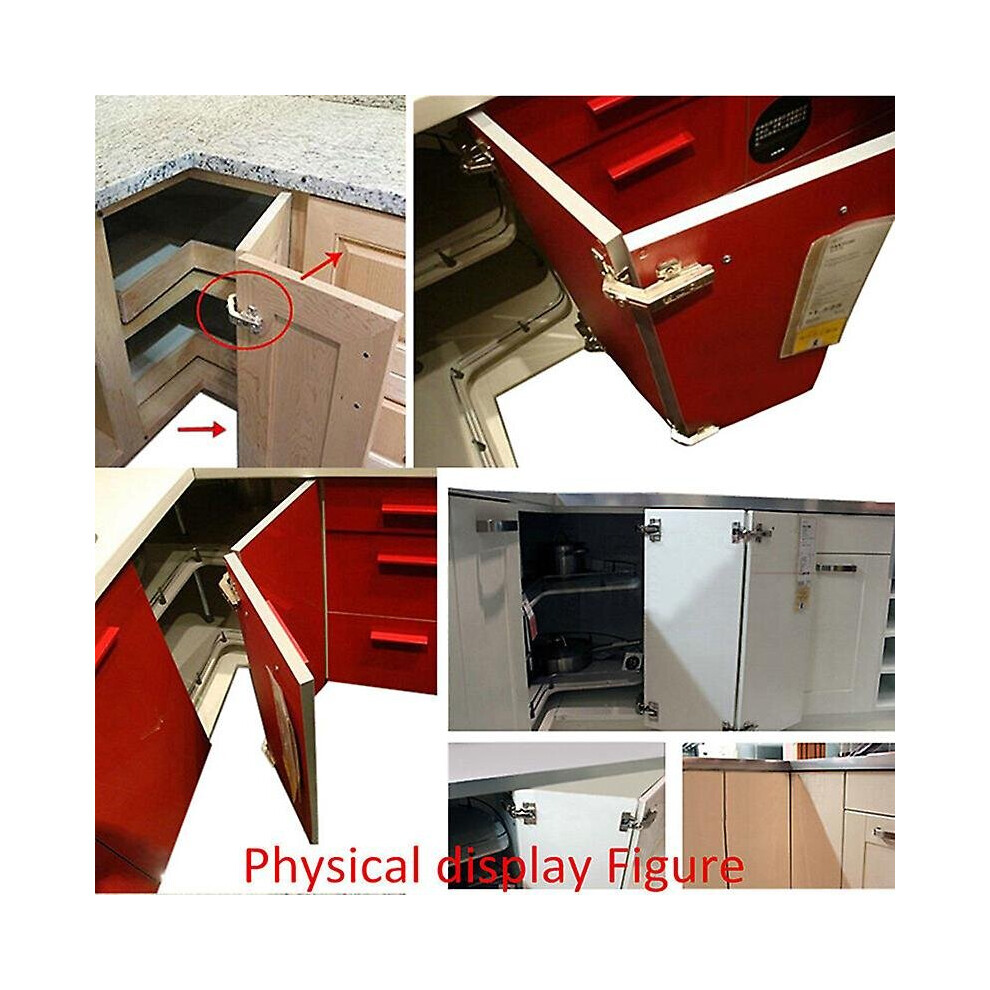 At 135 Degree Corner Folded Cabinet Door Hinges Face Frame Soft Close Half Overlay Kitchen 9172662278637