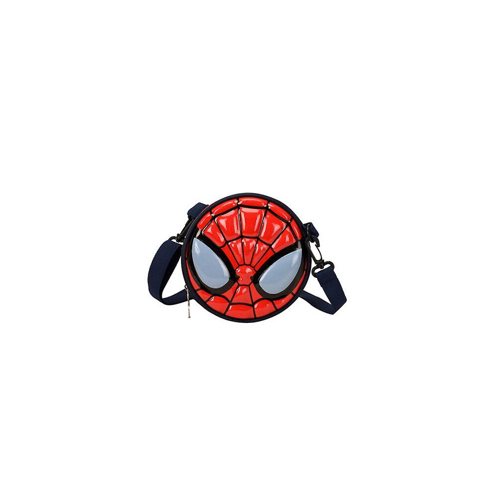 (Dark Blue) Kids Spiderman Captain America Mini Messenger Bag Shoulder Bag Round Bag Gifts
