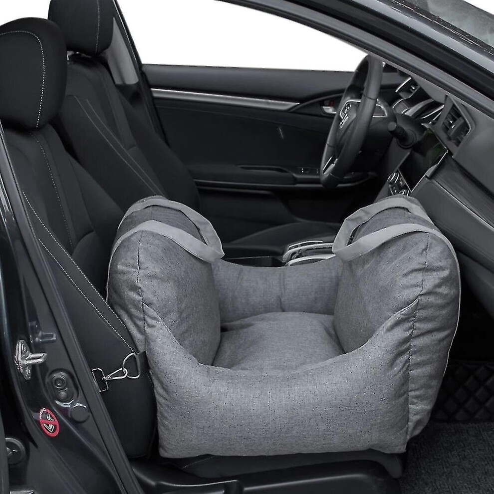Dog Car Seat For Small Dog, Pet Booster Seat Dog Travel Safety Car Carrier With Side Pocket Storage Fully Removable And Washable