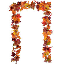 2 Pack Fall Garland Maple Leaf, Hanging Vine Garland Artificial Autumn Foliage Garland Thanksgiving