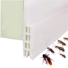 Bn-bas De Porte Adhsif 100cm X5cm Souple Silicone Isolant Phonique Thermique Blanc