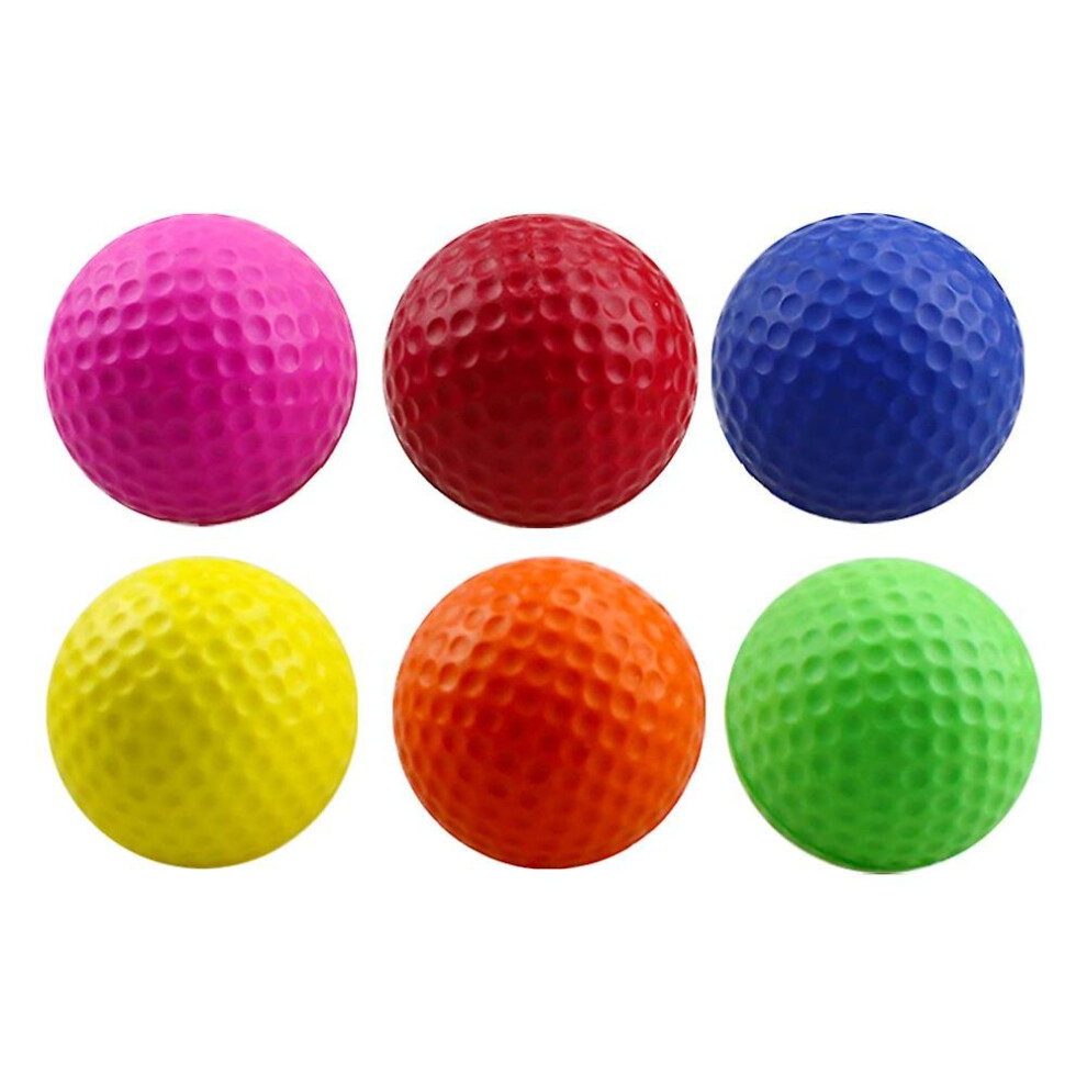 6 Pcs Golf Balls Sponge Practice Golf Balls Golf Training Balls Rainbow Soft Foam Garden Golf Balls Light