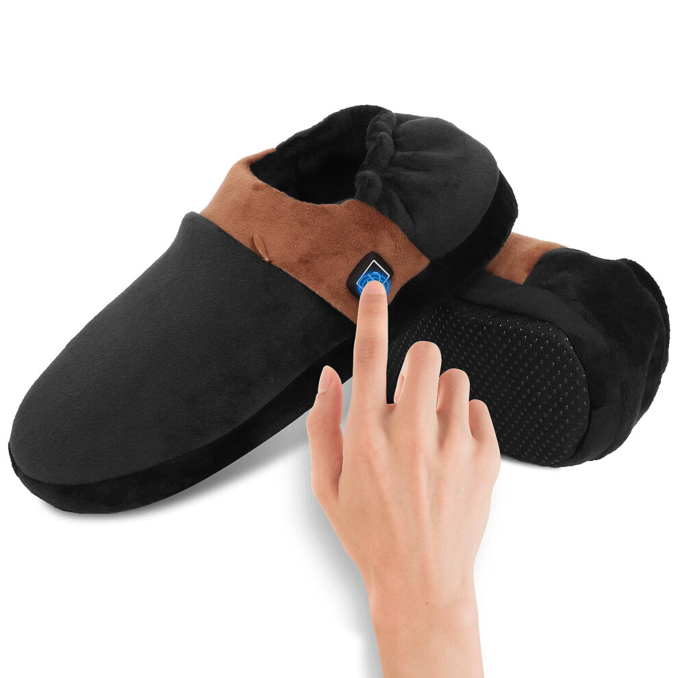1 Pair Usb Electric Heating Slippers Heated Shoe Winter Cold Weather Shoes Keep Foot Warmer L