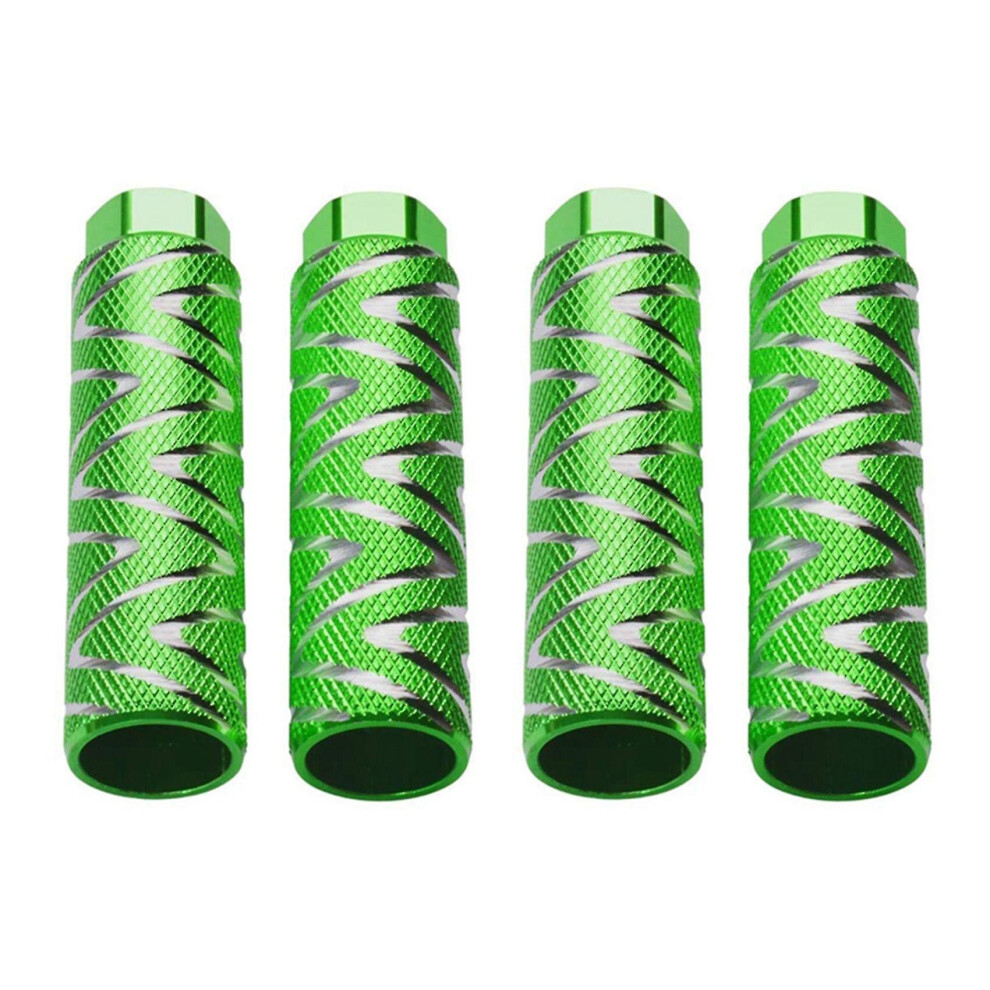 4 Pcs Aluminum Alloy Bike Pegs Bmx Pedals Fit 3/8 Inch Axles Bicycle Back Pedals