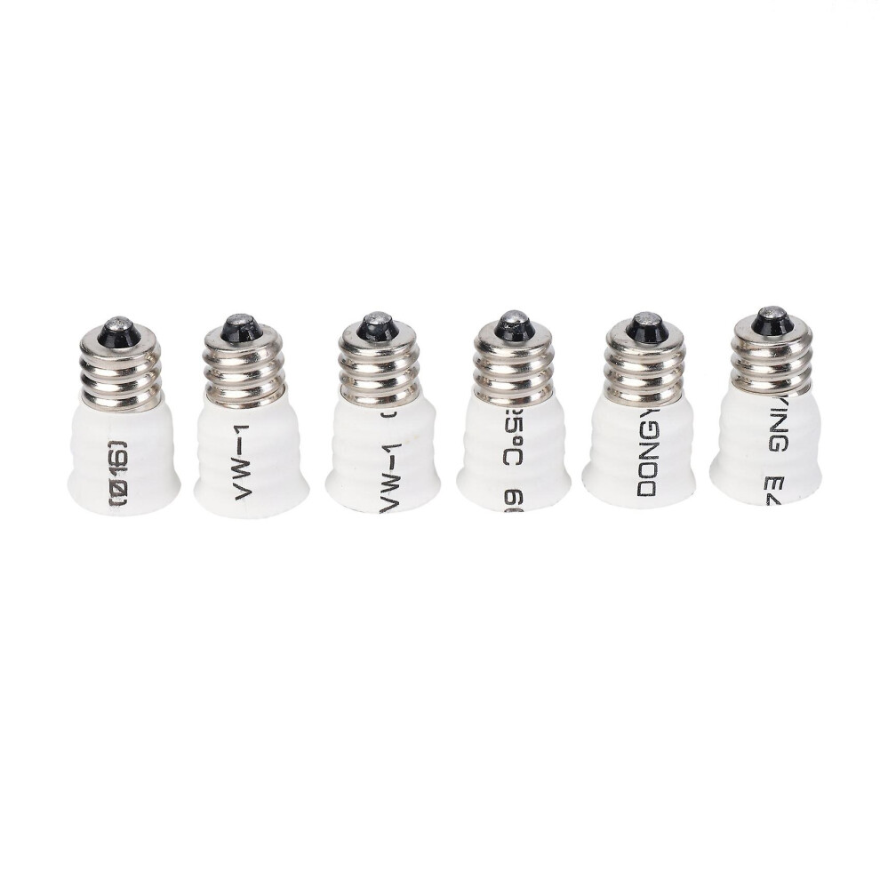 6-Pack E12 To E14 Bulb Converter Led Holder Lamp Adapter Socket Changer High Quality White/Light