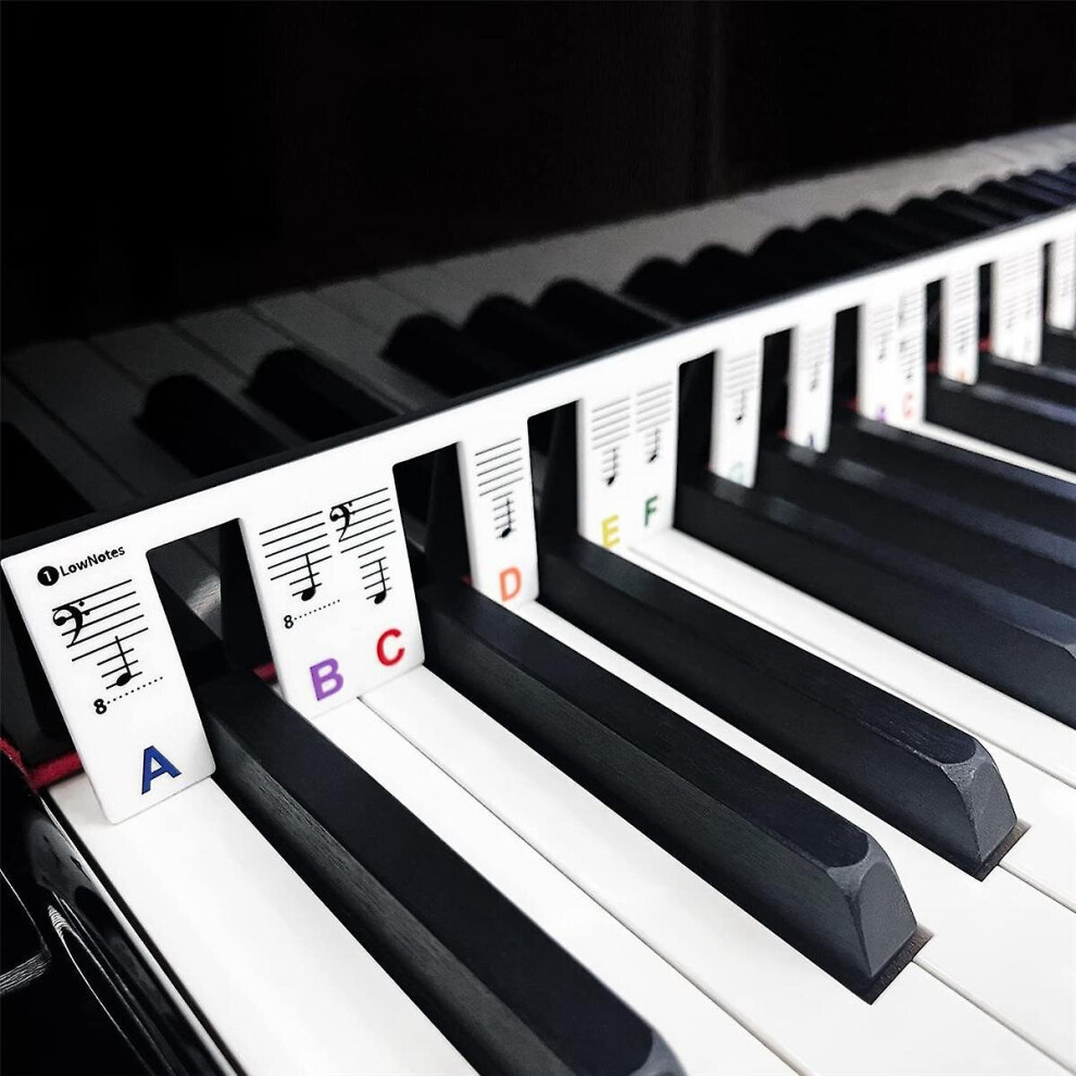 Piano Keyboard Silicone Sticker For Beginners Kids Removable,88-key Full Size Piano Key Labels(mult